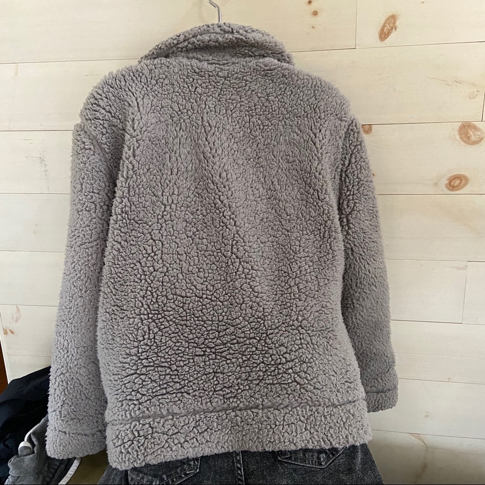 💛 oversized teddy zip up jacket - Picture 3 of 5